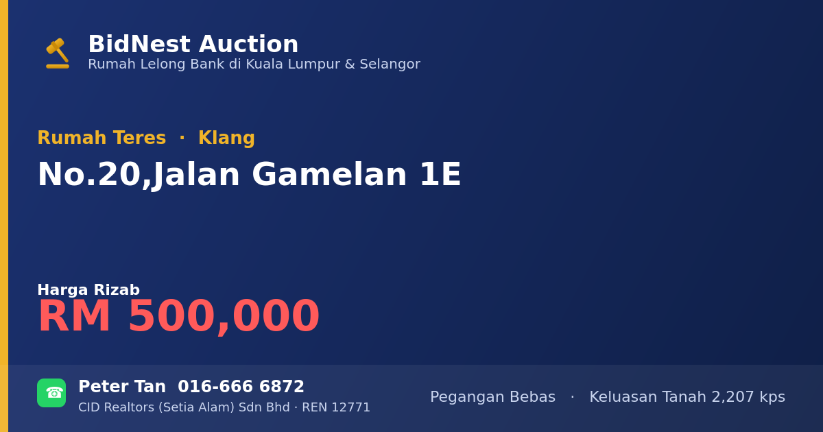 Rumah Teres · No. 20, Jalan Gamelan 1E