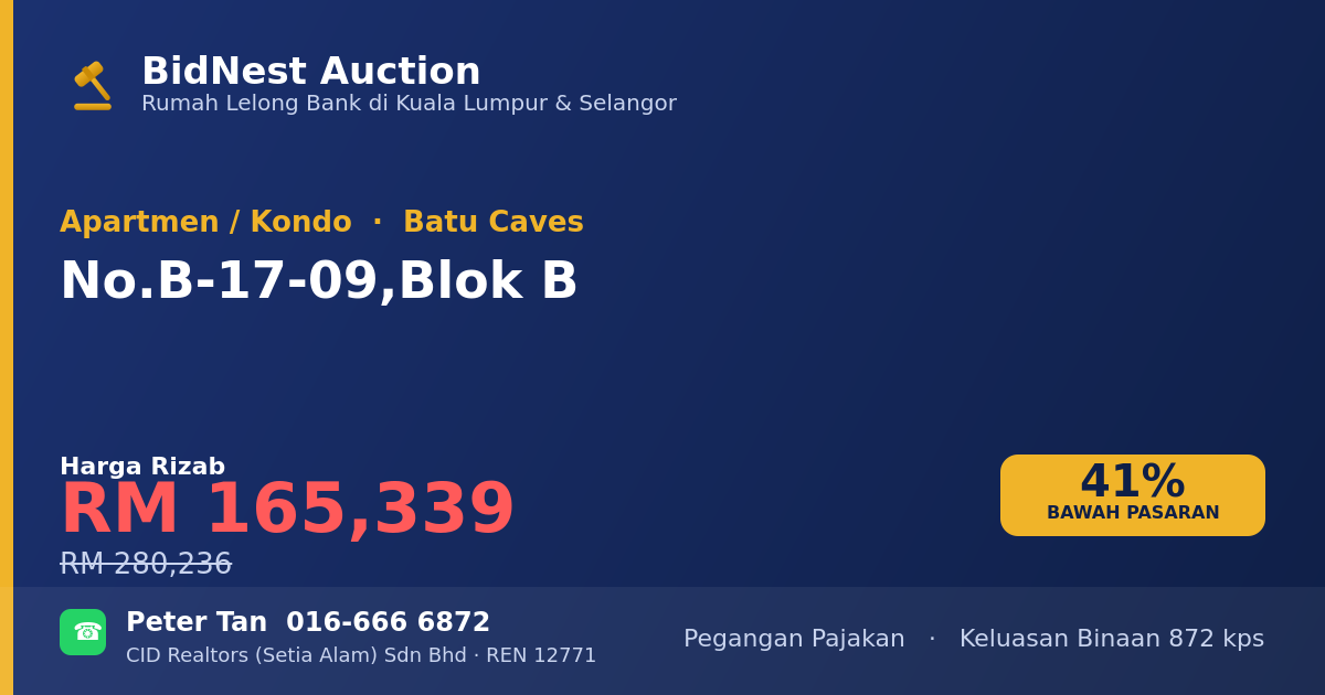 Apartmen / Kondo · No. B-17-09, Blok B