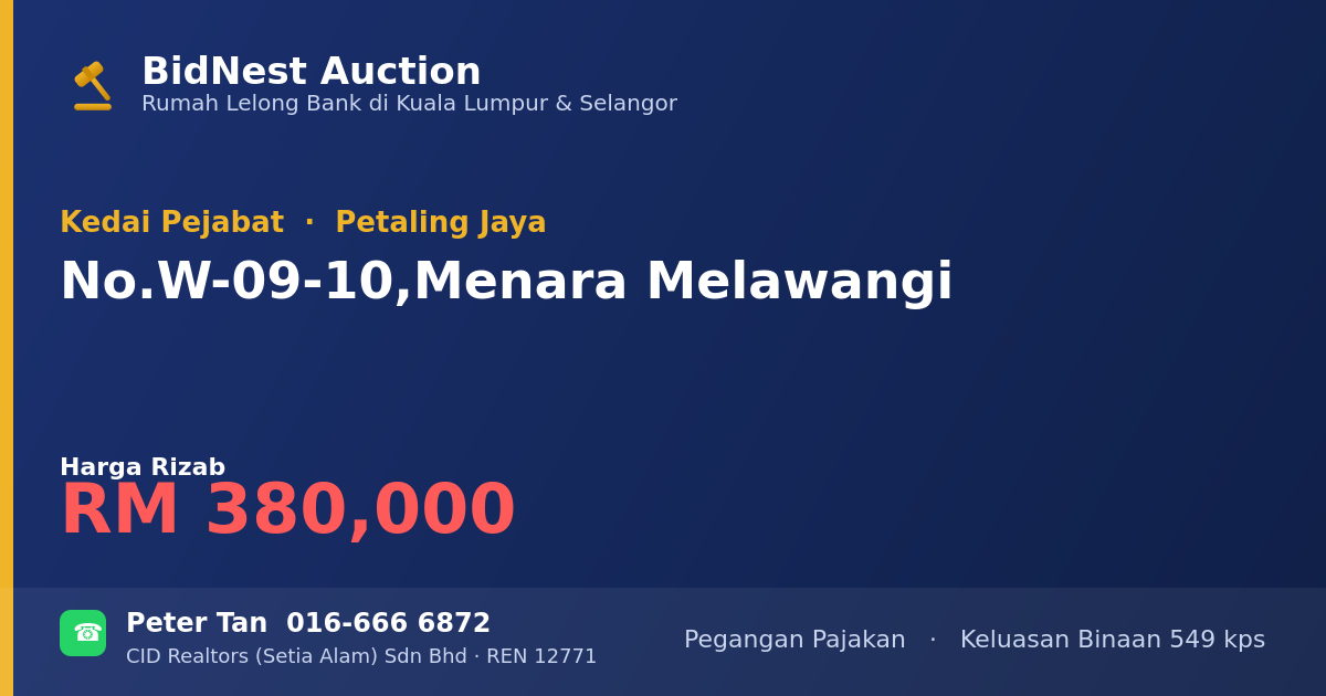 Kedai Pejabat · No. W-09-10, Menara Melawangi