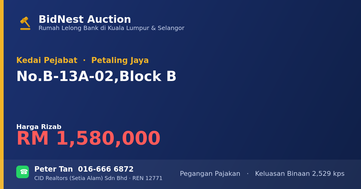 Kedai Pejabat · No. B-13A-02, Block B