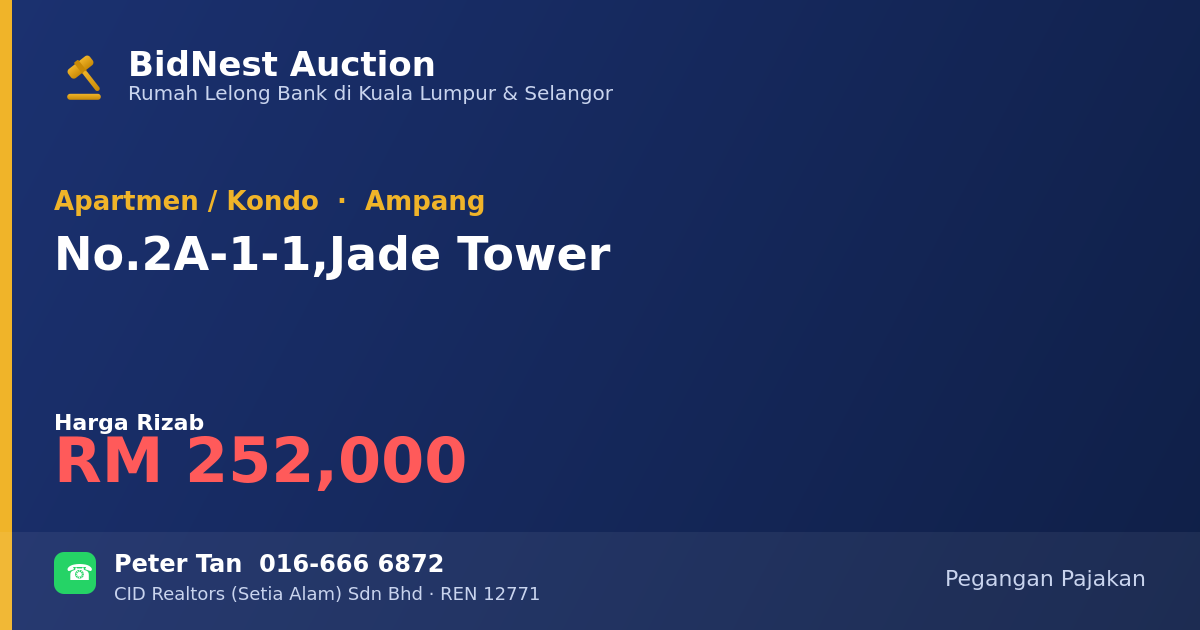 Apartmen / Kondo · No. 2A-1-1, Jade Tower
