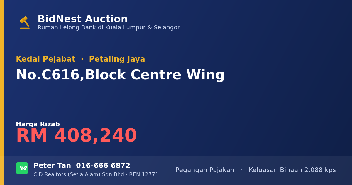 Kedai Pejabat · No. C616, Block Centre Wing