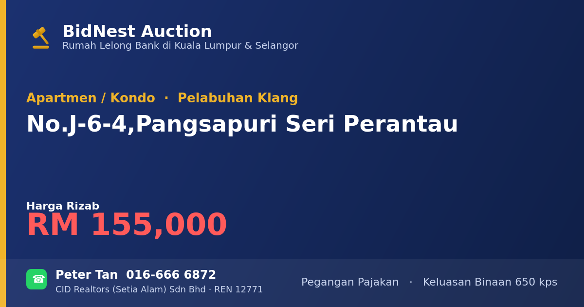 Apartmen / Kondo · No. J-6-4, Pangsapuri Seri Perantau