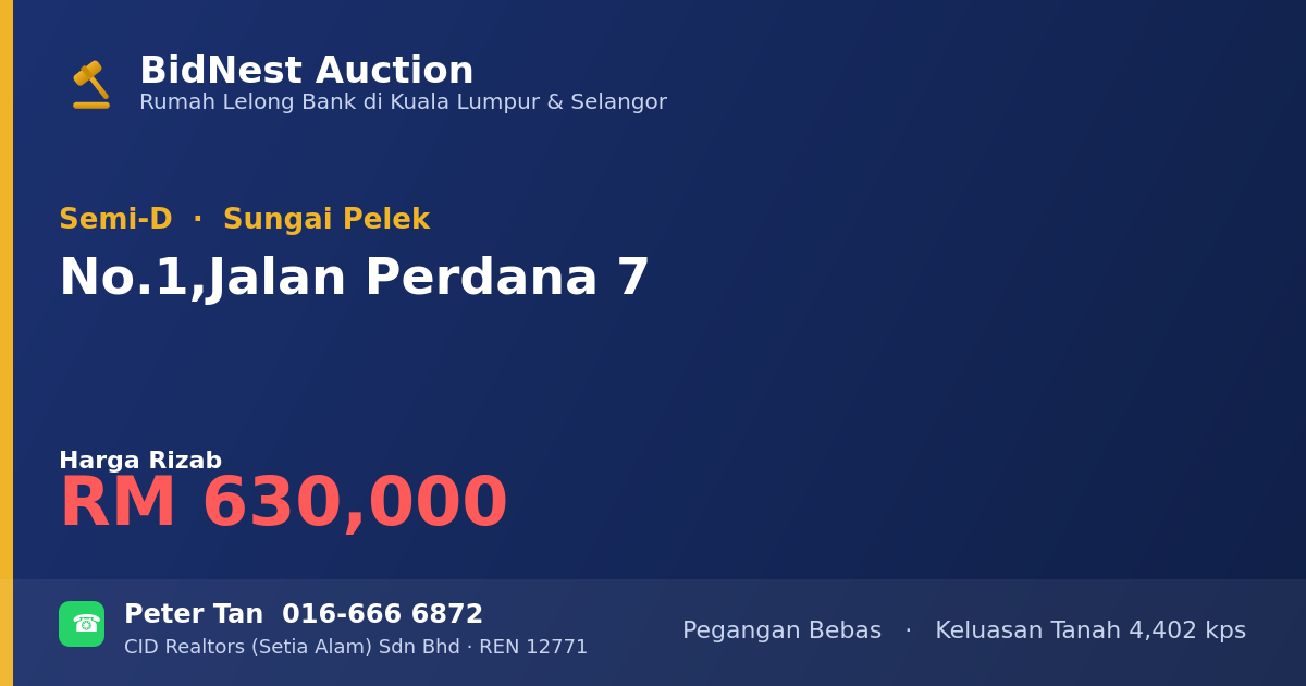 Semi-D · No. 1, Jalan Perdana 7