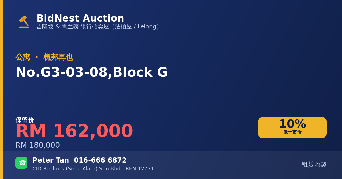公寓 · No. G3-03-08, Block G