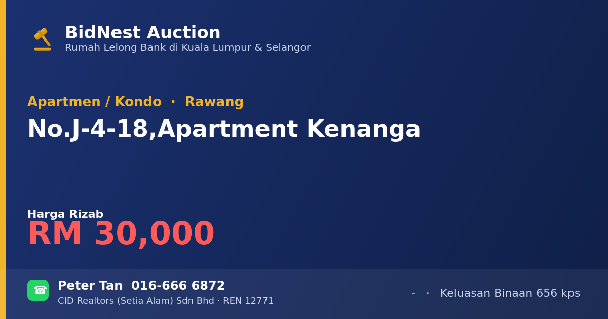 Apartmen / Kondo · No. J-4-18, Apartment Kenanga