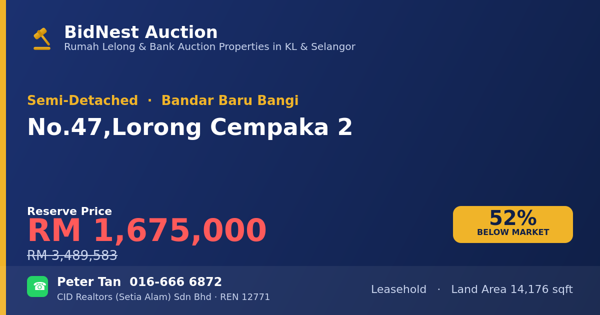 Semi-Detached · No. 47, Lorong Cempaka 2
