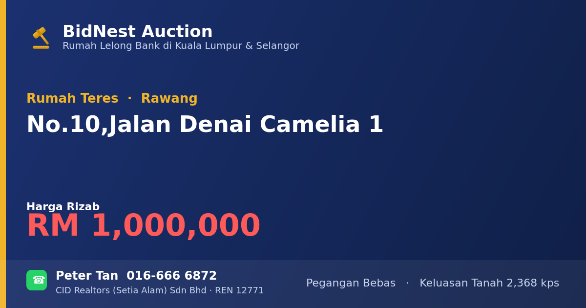 Rumah Teres · No. 10, Jalan Denai Camelia 1