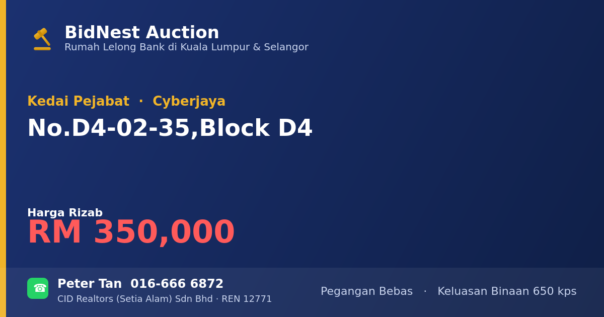 Kedai Pejabat · No. D4-02-35, Block D4