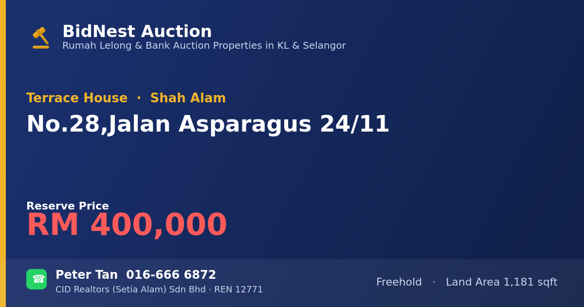 Terrace House · No. 28, Jalan Asparagus 24/11