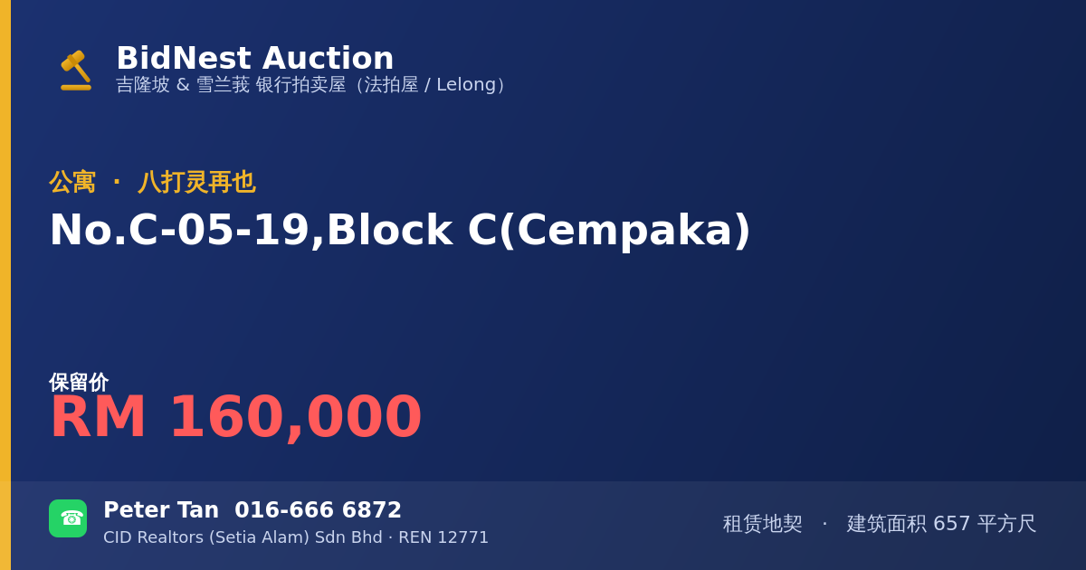 公寓 · No. C-05-19, Block C ( Cempaka)