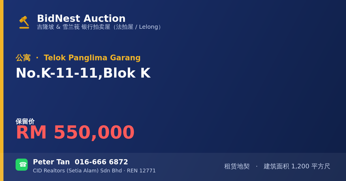 公寓 · No. K-11-11, Blok K