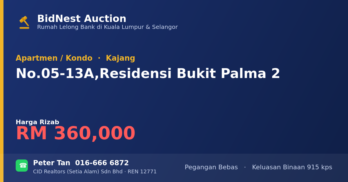 Apartmen / Kondo · No. 05-13A, Residensi Bukit Palma 2
