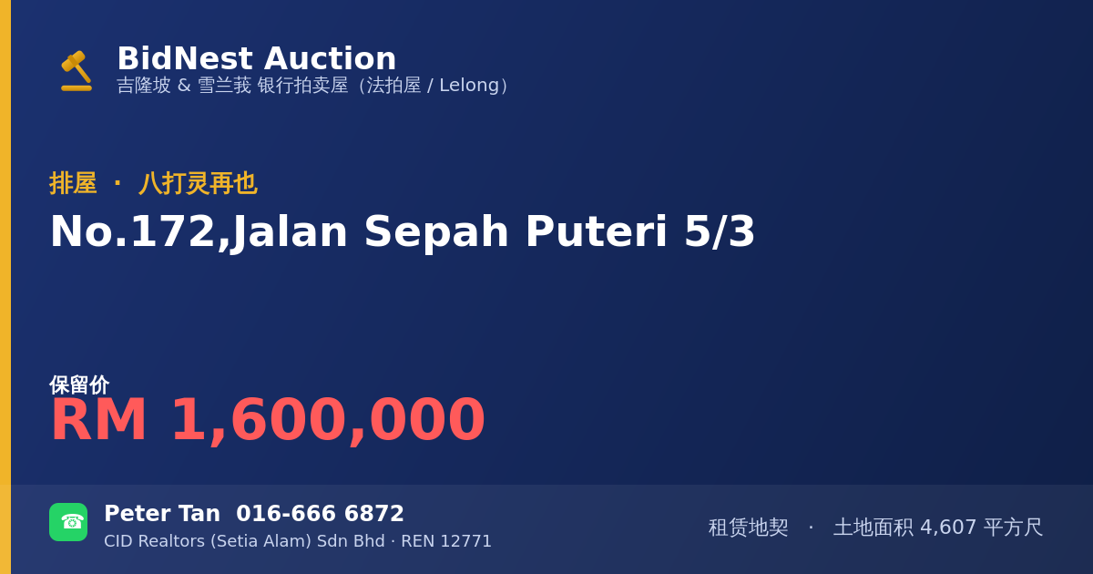 排屋 · No. 172, Jalan Sepah Puteri 5/3