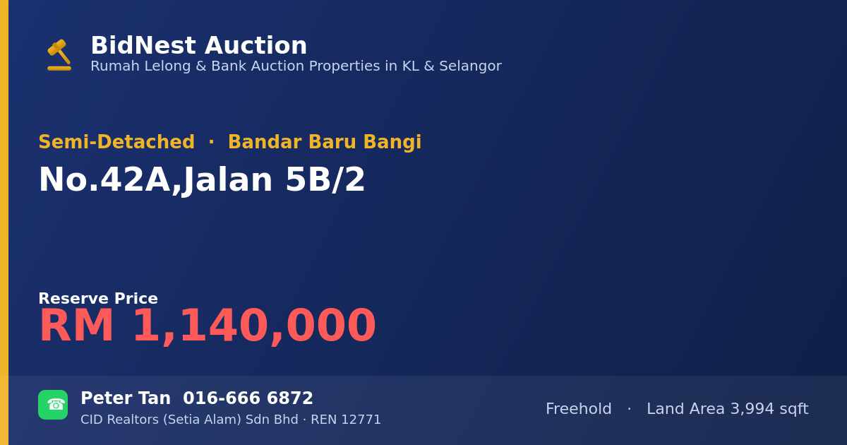Semi-Detached · No. 42A, Jalan 5B/2