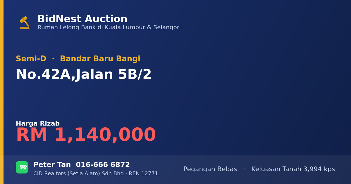 Semi-D · No. 42A, Jalan 5B/2