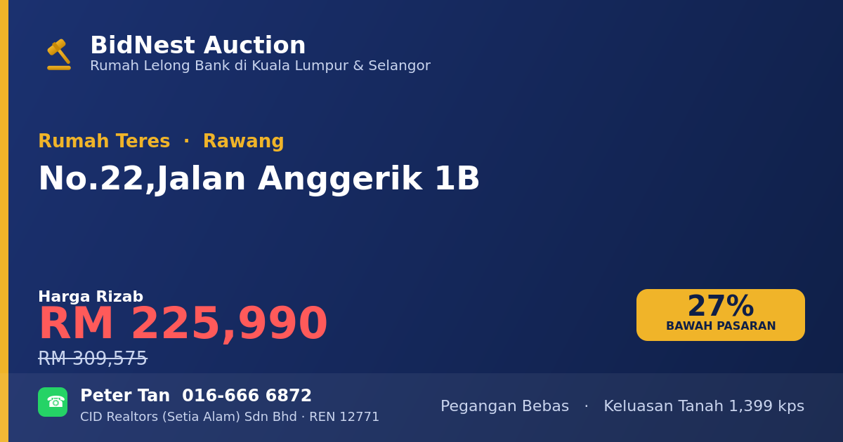 Rumah Teres · No. 22, Jalan Anggerik 1B