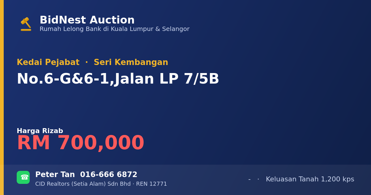 Kedai Pejabat · No. 6-G & 6-1, Jalan LP 7/5B