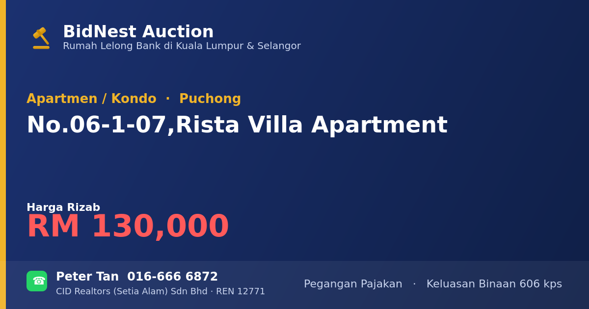 Apartmen / Kondo · No. 06-1-07, Rista Villa Apartment