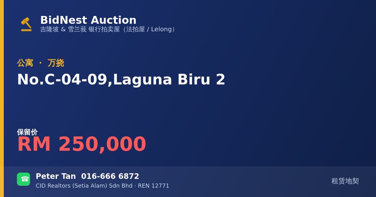 公寓 · No. C-04-09, Laguna Biru 2