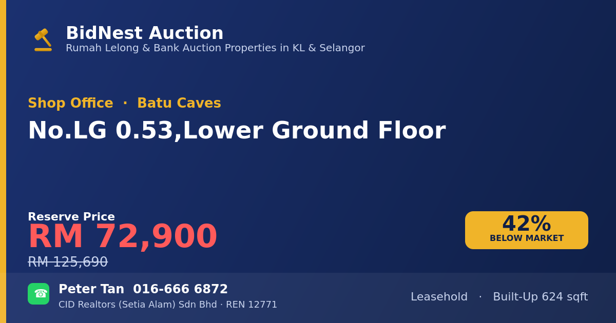 Shop Office · No. LG 0.53, Lower Ground Floor