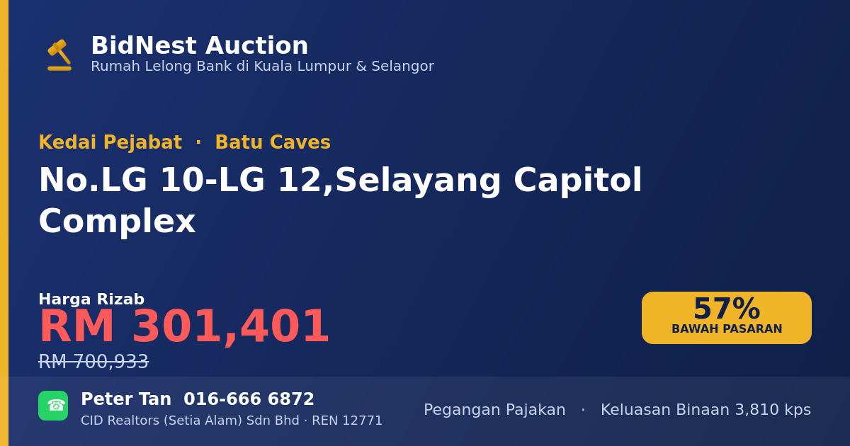 Kedai Pejabat · No. LG 10 - LG 12, Selayang Capitol Complex