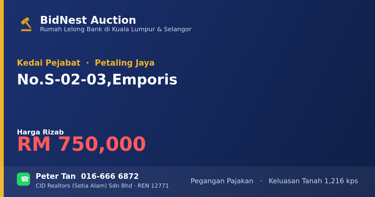 Kedai Pejabat · No. S-02-03, Emporis