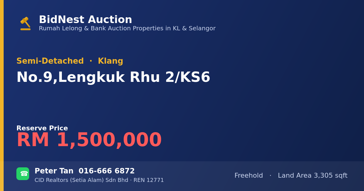Semi-Detached · No. 9, Lengkuk Rhu 2/KS6