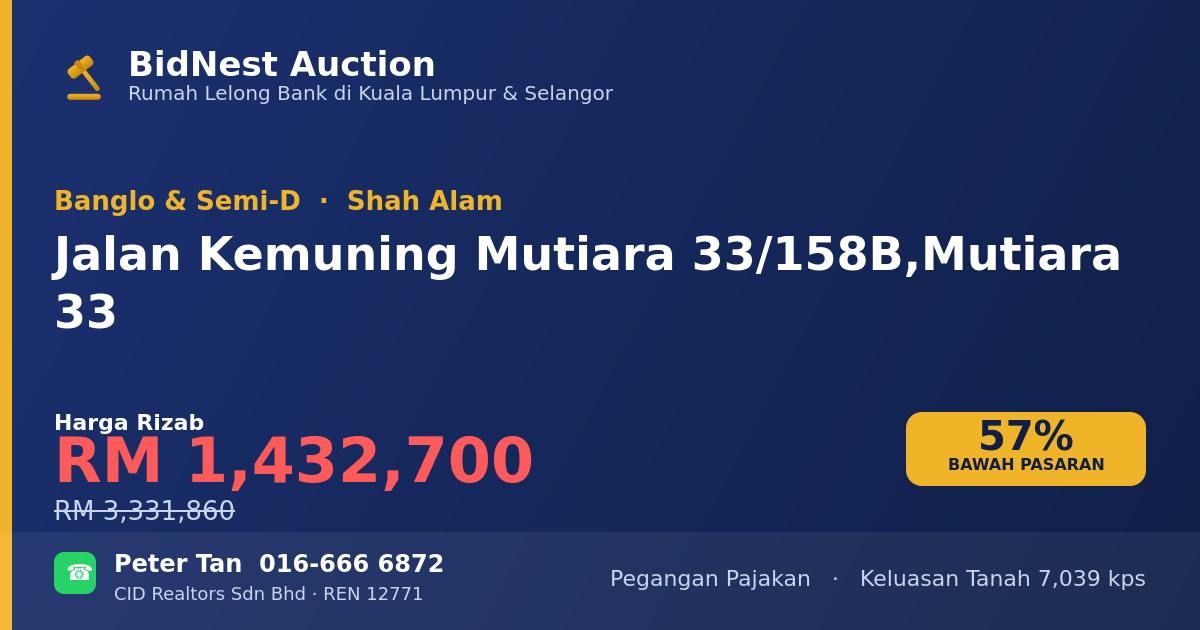 Banglo & Semi-D · Jalan Kemuning Mutiara 33/158B, Mutiara 33