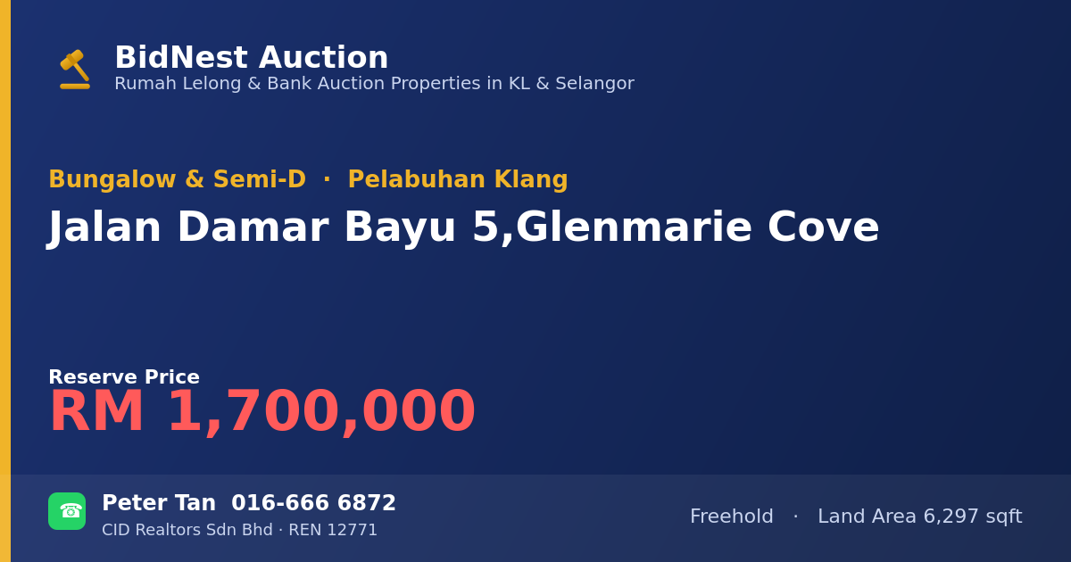 Bungalow & Semi-D · Jalan Damar Bayu 5, Glenmarie Cove