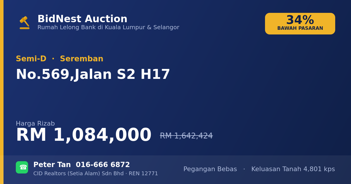 Semi-D · No. 569, Jalan S2 H17