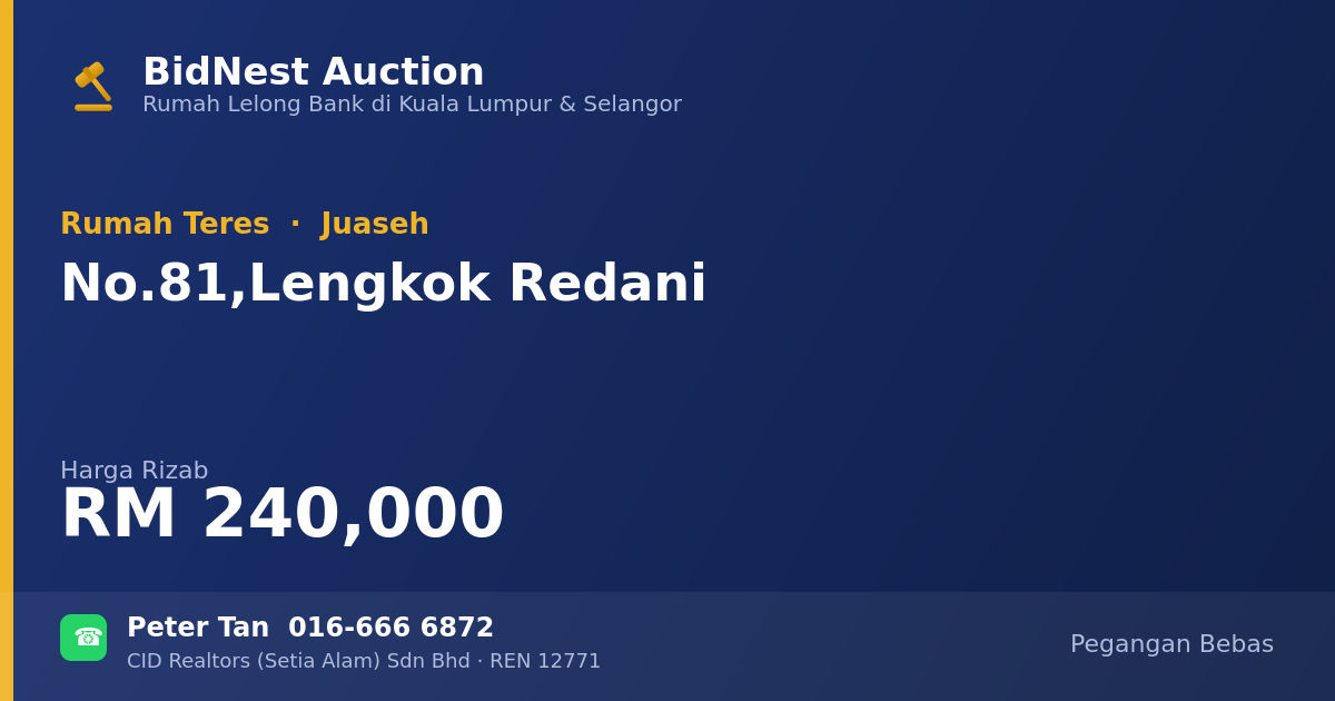 Rumah Teres · No. 81, Lengkok Redani