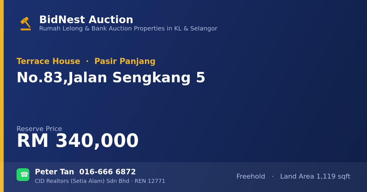 Terrace House · No. 83, Jalan Sengkang 5