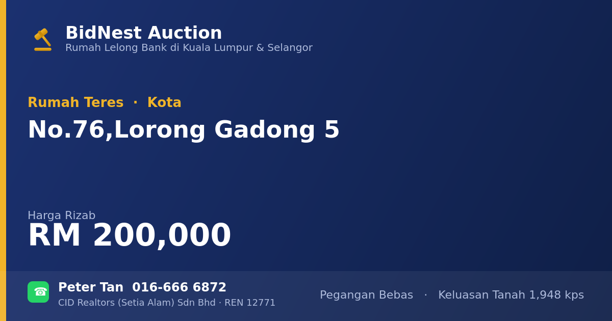 Rumah Teres · No. 76, Lorong Gadong 5
