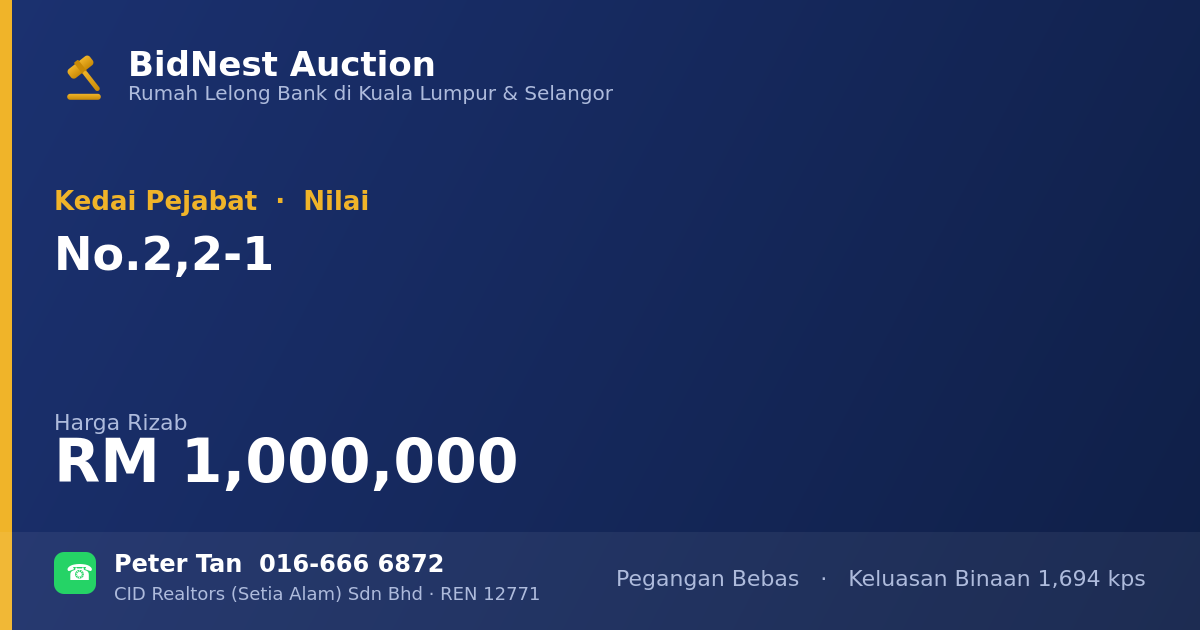 Kedai Pejabat · No. 2, 2-1
