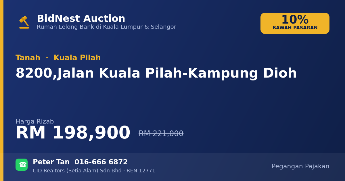 Tanah · 8200, Jalan Kuala Pilah - Kampung Dioh